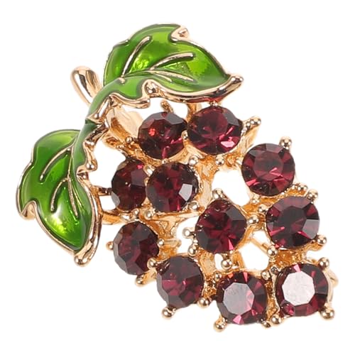 BESPORTBLE Funkelnde Strass-Trauben-Brosche - Stilvolle Obstbrosche Accessoires - Kristallschmuck Anstecknadel - Einzigartiger Obst-Anstecker für Kleider BESPORTBLE Funkelnde Strass-Trauben-Brosche - Stilvolle Obstbrosche Accessoires - Kristallschmuck Anstecknadel - Einzigartiger Obst-Anstecker für Kleider von BESPORTBLE