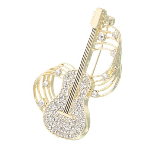 BESPORTBLE Strassbrosche Mit Streichinstrument Und Noten Miniatur-musikinstrumenten-anstecknadel Elegantes Schmuckstück Für Damen Für Kleider Anzüge Und Accessoires von BESPORTBLE