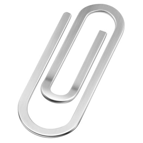 BESPORTBLE Edelstahl Geldklammer Praktischer Geldschein-Organizer Für Herren Und Damen Eleganter Geldclip Vielseitiger Geldhalter Kreditkarten Dokumentenfixierer Silber von BESPORTBLE