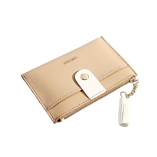 BESPORTBLE Damen Portemonnaie Klein Kurz Echtleder Reißverschluss Geldbörse Minitasche Für Frauen Mit Kartenfach Und Tasche Für Visitenkarten Und Bargeld von BESPORTBLE