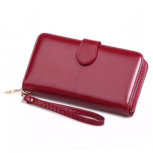 BESPORTBLE Geldbörse Mit Reißverschluss Tasche Bote Beutel Kupplung Fanny Damen Lange Geldbörse Rot von BESPORTBLE