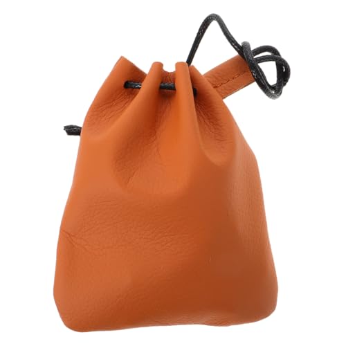 BESPORTBLE Geldbörse Münzbeutel Münzbrieftasche Männer Münzfach Schlüssel Klein Münze Mit Kordelstring Portemonnaie Wechseln Münzorganisator Kordelzugbeutel Aus Leder Kunstleder Brown von BESPORTBLE