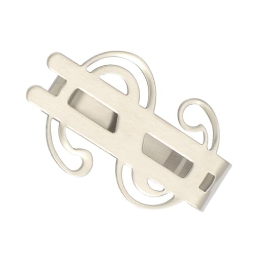 BESPORTBLE Geldbörse aus Edelstahl Cash-Clip Geldscheinbefestigungsclip Geldscheinhalter Geldhalter für Karten Geldscheine Halter Büroklammern schlanke Geldklammer Rostfreier Stahl Silver von BESPORTBLE