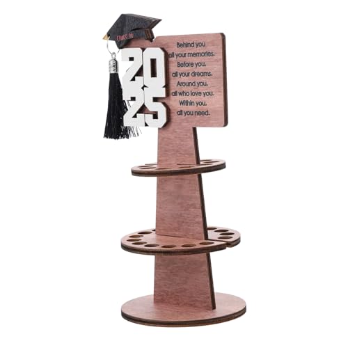 BESPORTBLE Geldhalter Abschlussfeier Holz Doppellagiger Geld Kartenhalter für Stilvolle Geschenkidee für Graduierungen Deko für Abschlussfeiern Wohnräume von BESPORTBLE