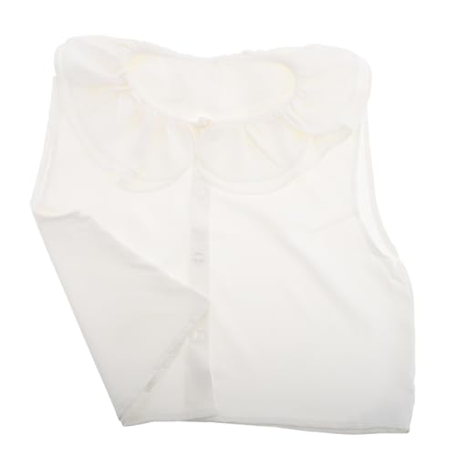 BESPORTBLE Gerüschter Kragen Falsche Kragen Abnehmbare Vintage Weste Damen Kunstpelzweste Damen Falsche Hemdkragen Abnehmbare Kragen Für Damen Westernweste Ärmellose Weste Bluse von BESPORTBLE