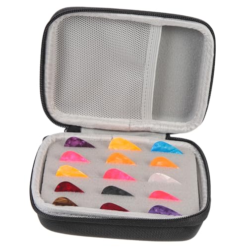 BESPORTBLE Gitarren Plektrum mit Aufbewahrungstasche Leichter Plectrum Organizer Praktischer Gitarren Pick Halter Inklusive Plektren Kompakt und Tragbar Geeignet Zufällige Zufällige Farbe von BESPORTBLE