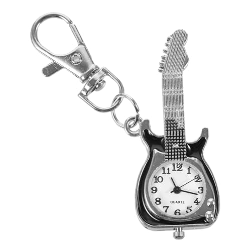 BESPORTBLE Gitarren Schlüsselanhänger Uhr Schlüsselanhänger Anhänger Charms Gitarrenuhr Zifferblatt Taschenuhren Krankenschwester Taschenuhr Vintage Uhr Taschen Quarzuhr von BESPORTBLE