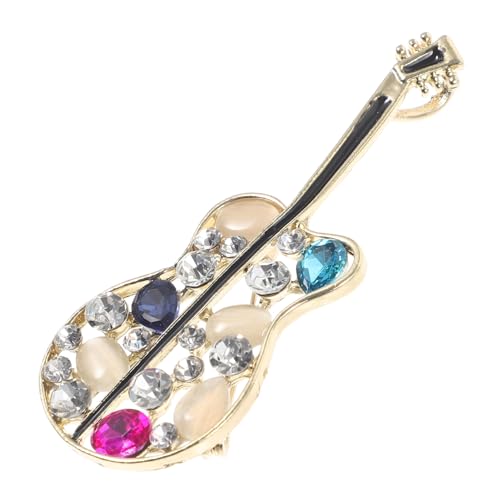 BESPORTBLE Gitarrenbrosche Musikalische Brosche Hemd Reversnadel Musik Reversnadel Musikstift Musikbrosche Musikalische Reversbrosche Gitarrennadel Broschennadel Legierung von BESPORTBLE