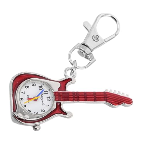 BESPORTBLE Gitarrenform Schlüsselanhänger Taschenuhr Für Kleine Quarzbewegung Uhr Als Rucksack Handtaschen Dekoration Vintage Uhr von BESPORTBLE