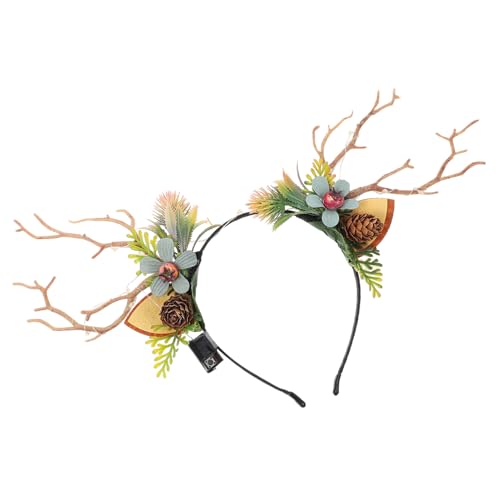 BESPORTBLE Glänzender Weihnachts-haarreifen Mit Leuchtenden Elchgeweih-antlers Für Bezaubernde Kopfbedeckung Für Partys Und Festliche Anlässe Langlebiges Und Praktisches Haarzubehör von BESPORTBLE