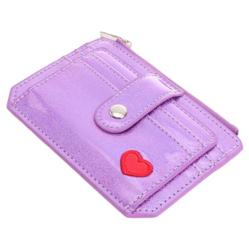 BESPORTBLE Glänzendes Regenbogen Multikarten Münzportemonnaie Für Damen Und Mädchen Violett Kompaktes Geldbörsen Design Mit Mehreren Fächern Für Karten Und Kleingeld von BESPORTBLE