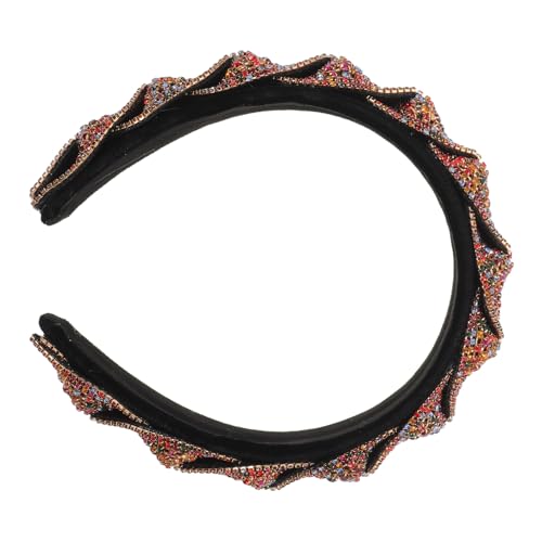 BESPORTBLE Glänzendes Strass Haarband aus Weichem Samt Breites Funkelndes Glitzer-stirnband für Damen Komfortabel Elegant für Brautparty Festliche Anlässe und Besondere Events von BESPORTBLE