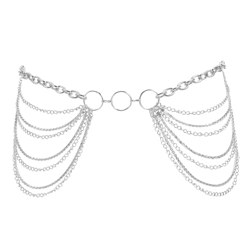 BESPORTBLE Glitzernde Strass-Hüftkette: Mehrlagiger Bling-Körperkettengürtel – Stilvoller Taillenschmuck für Sommer, Strand, Kleider, Strand-Outfits, Urlaubsveranstaltungen von BESPORTBLE