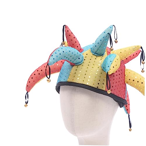 BESPORTBLE Glöckchen Clown Mütze Clown Mütze Für Urlaubs Cosplay Aufführungen Party Dekor Kostüm Accessoires Aus Weichem Material von BESPORTBLE