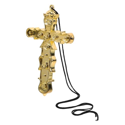 BESPORTBLE Goldene Kreuzanhänger Halskette für Männer und Frauen Religiöse Cosplay Dekoration für Halloween Einzigartiger Schmuck Minimalistisches Design BESPORTBLE Goldene Kreuzanhänger Halskette für Männer und Frauen Religiöse Cosplay Dekoration für Halloween Einzigartiger Schmuck Minimalistisches Design von BESPORTBLE