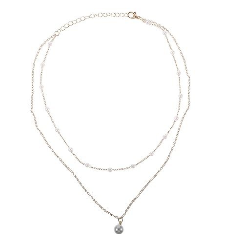 BESPORTBLE Mehrreihige Perlenkette Für Damen Goldene Halskette Mit Anhänger Trendige Layering-kette Für Frauen BESPORTBLE Mehrreihige Perlenkette Für Damen Goldene Halskette Mit Anhänger Trendige Layering-kette Für Frauen von BESPORTBLE