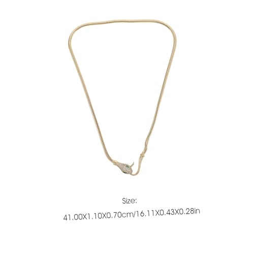 BESPORTBLE Goldene Schlangenkette Verstellbar mit Funkelnden Zirkonanhängern Statement Halskette für Damen Zarte Schlüsselbeinbetonung Einzigartiges Design für Alltag und Büro von BESPORTBLE