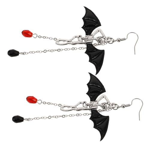 BESPORTBLE Gothic Halloween Fledermaus Ohrringe Damen Leicht Langlebig Modisch für Halloween Partys und Themen Events Stilvolle Ohrhänger Geschenkidee von BESPORTBLE