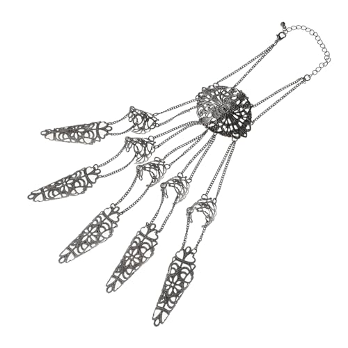 BESPORTBLE Gothic Metallarmband mit Fingernagel Krallen Langlebige Handkette Verstellbares Punk Schmuckstück für Tanz und Halloween Eleganter Handschmuck für Damen und Herren von BESPORTBLE
