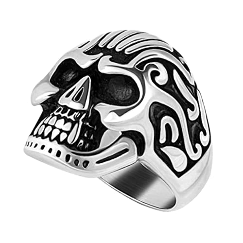 BESPORTBLE Gothic Skull Finger Für Vintage Punk Titanstahl Chic Herren Schmuck Retro Design Für Jede Gelegenheit von BESPORTBLE