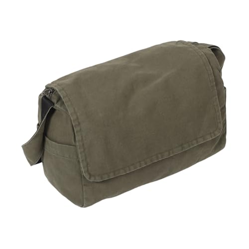 BESPORTBLE Große Canvas Messenger Tasche Leichte Umhängetasche mit Verstellbarem Riemen Geräumige Crossbody Bag für Damen und Herren für Schule Arbeit und Reisen von BESPORTBLE