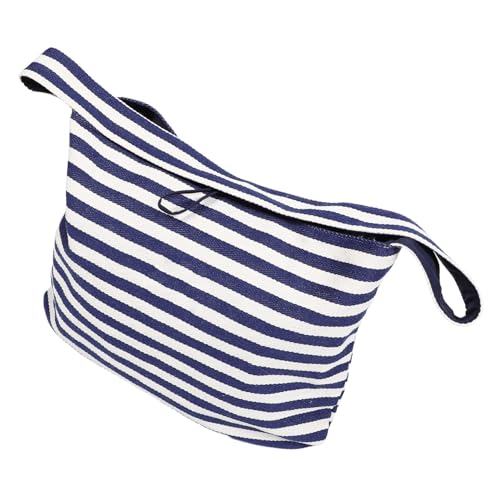 BESPORTBLE Große Gestreifte Wendetasche Schultertasche Crossbody Handtasche für Damen Reversible Canvas Shopper Beach Shopping Tote mit Hoher Kapazität und Strapazierfähigem Material von BESPORTBLE