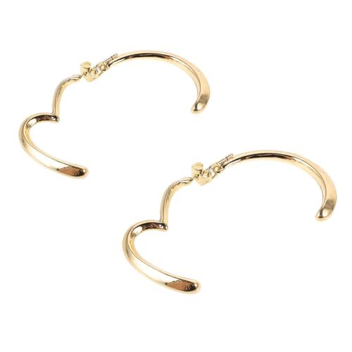 BESPORTBLE Große Herz Ohrringe Gold Minimalistische Unregelmäßige Dangle Creolen Damen Schmuck Vielseitig Leicht für Alltag und Besondere Anlässe von BESPORTBLE