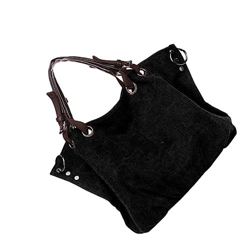 BESPORTBLE Große Kapazität Handtasche für Damen Stilvolle Schwarze Canvas mit Robustem Design für Strand Party Shopping Leicht Langlebig BESPORTBLE Große Kapazität Handtasche für Damen Stilvolle Schwarze Canvas mit Robustem Design für Strand Party Shopping Leicht Langlebig von BESPORTBLE