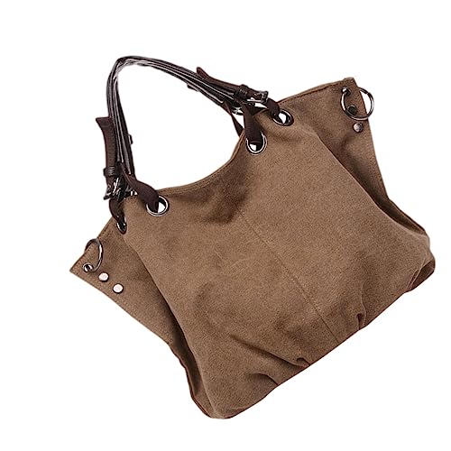 BESPORTBLE Große Kapazität Tragetasche Canvas für Damen Stilvolle Umhängetasche Langlebig Leicht für Strand Einkäufe Freizeit Kaffeefarbe BESPORTBLE Große Kapazität Tragetasche Canvas für Damen Stilvolle Umhängetasche Langlebig Leicht für Strand Einkäufe Freizeit Kaffeefarbe von BESPORTBLE