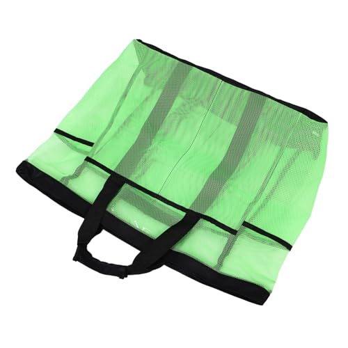 BESPORTBLE Große Netz strandtasche mit Reißverschluss Wasserabweisend Sandfrei Verstellbarem Schultergurt Leichter Faltbarer Beach Tote Bag für Familie Urlaub Schwimmen Pool und von BESPORTBLE