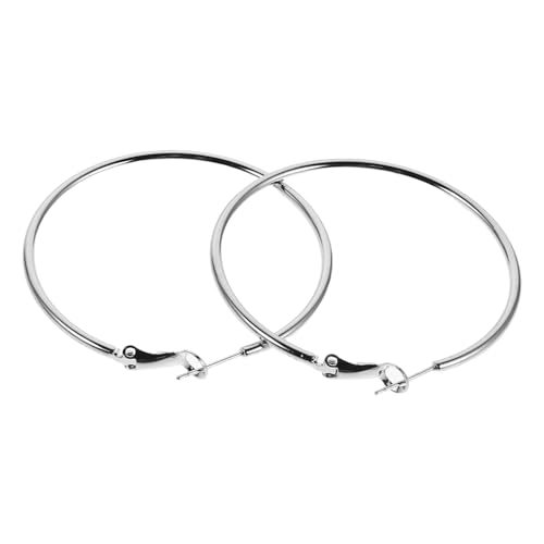 BESPORTBLE Große Runde Creolen Ohrringe Silber Plattiert Hypoallergen Leicht für Damen Modisch Eleganter Statement Schmuck Komfortabel Langlebig von BESPORTBLE