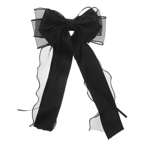 BESPORTBLE Große Schwarze Haarspange Mit Spitzenschleife Für Damen Netz-haarschmuck Haarschleifenclip Für Mädchenpartys Besondere Anlässe von BESPORTBLE