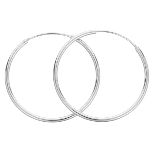 BESPORTBLE Große Silberne Creolen Damen Ohrringe Rund Modisch Einzigartig Hypoallergen Zeitlos für Alltag und Besondere Anlässe Statement Schmuck Elegant von BESPORTBLE