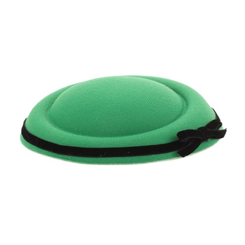 BESPORTBLE Grüne Mini-hut-haarspange Dekorative Hutspange Für Damen Miniatur-hut-haarspange Für Teeparty Oder Formelles Kleid von BESPORTBLE