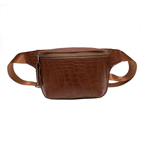 BESPORTBLE Gürteltasche Damen Krokoprägung Modische PU Umhängetasche Für Frauen Vielseitige Brusttasche Mit Reißverschluss Stilvolle Hüfttasche Für Alltag Und Freizeit von BESPORTBLE