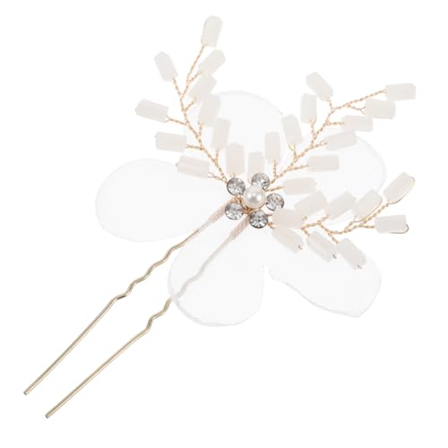 BESPORTBLE Hochzeit Haarschmuck Floral Für Frauen Metall Clip Pin Weiblich Party Accessoires Stilvoll Kopfschmuck Blume Tiara Brautjungfer Anstecknadel Kamm Strass Funkeln Gabel von BESPORTBLE