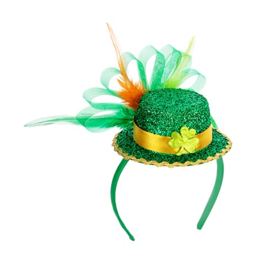 BESPORTBLE Haarreif St Patrick's Day Mit Federhut Kleeblatt Kopfschmuck Für Festlichkeiten Partys Kostüme Und Dekoration Für Angehörige Und Familie von BESPORTBLE