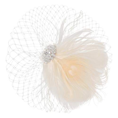 BESPORTBLE Haarspange Hut Schleier Netz Für Teeparty Hüte Perlen Tiara Accessoire Erstkommunion Kopfschmuck Damen Junggesellinnenabschied Hochzeitsdeko Gäste Hochzeits von BESPORTBLE