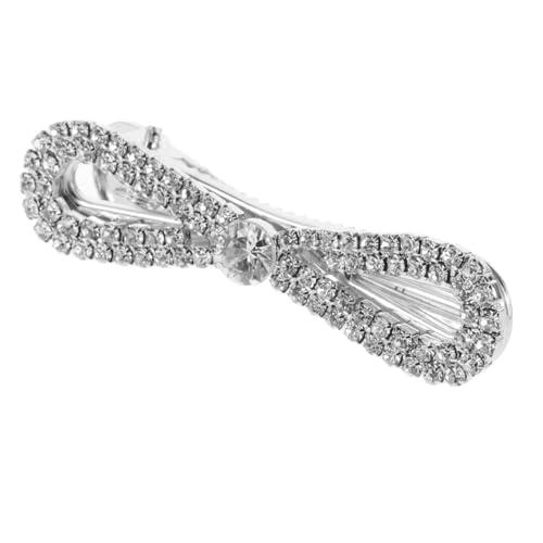 BESPORTBLE Haarspange mit Strass abendkleid abendkleıd Haarklammer haarschmuck Damen Strasshaarstifte in Rechnung gestellt Haarspangen aus Kristall für Frauen Brautaccessoires Diamant Silver von BESPORTBLE