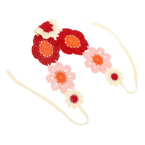 BESPORTBLE Häkel Stirnband Für Damen Bandana Haarschal Mit Blumenmuster Süßes Kopfwickel Für Haaraccessoire Für Besondere Anlässe von BESPORTBLE