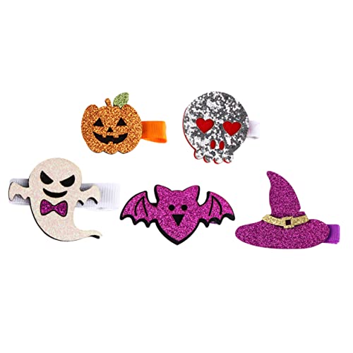 BESPORTBLE Halloween Haarnadeln Mit Clip Junge Mädchen Haarschmuck Verschiedene Muster Totenkopf Hexenhut Kürbis Gespenst Fledermaus Leicht Und Praktisch Zu Tragen Für Partys Und Festivals von BESPORTBLE