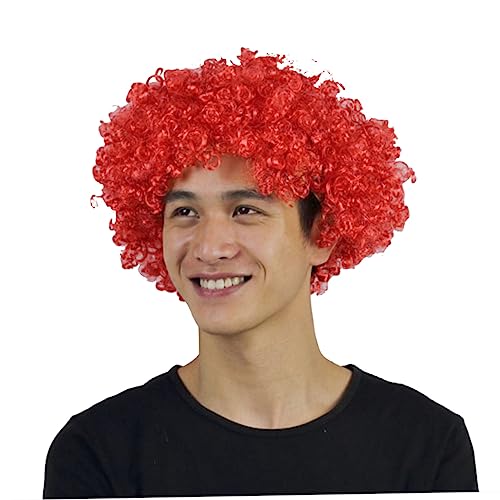 BESPORTBLE Rot Perücke Für Damen Kostümperücke Frisur Cosplay Maskerade Haarperücke Echthaarperücke Halloweenperücke Perückenhaar von BESPORTBLE