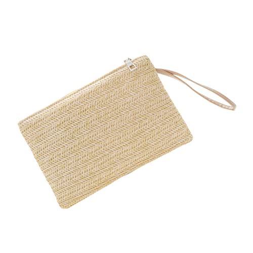 BESPORTBLE Handgefertigte Strandtasche Geflochtenem Material Elegantes Portemonnaie Für Damen Praktische Geldbörse Kopfhörer Aufbewahrungstasche BESPORTBLE Handgefertigte Strandtasche Geflochtenem Material Elegantes Portemonnaie Für Damen Praktische Geldbörse Kopfhörer Aufbewahrungstasche von BESPORTBLE