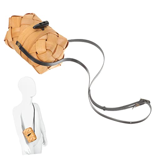 BESPORTBLE Handgefertigter Holzspan Gewebter Korb Webkorb Gewebte Tasche Gewebte Einkaufstasche Für Kleinkinder Schöne Umhängetasche Kindertasche Süßigkeitentasche von BESPORTBLE