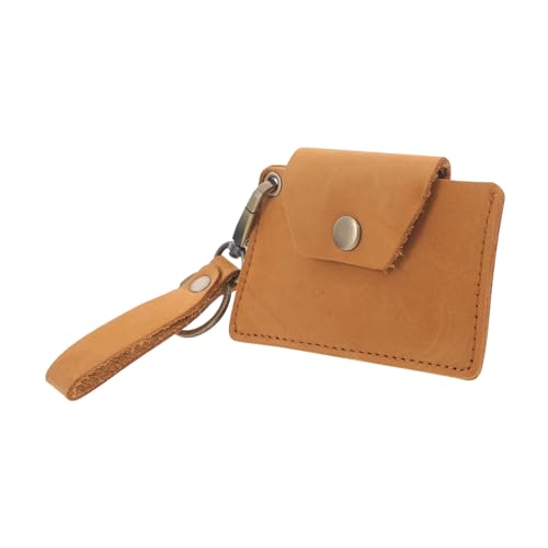 BESPORTBLE Handgefertigter Kartenhalter Rindsleder Geldbörse Kompakter Buskarten Kreditkarteninhaber Mattem Vielseitig Für Ausweise von BESPORTBLE