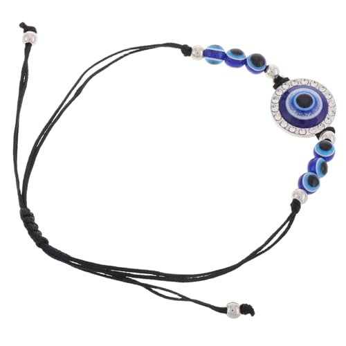 BESPORTBLE Handgefertigtes Evil Eye Armband aus Blauen Perlen Verstellbares Damen und Herren Wickelarmband Traditioneller Schutz und Glücksbringer Modisches Schmuckstück für Alltag und von BESPORTBLE