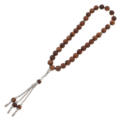 BESPORTBLE Handgefertigtes Perlen Rosenkranz Armband Natürlichem Ergonomische Große Gebetsperlen für Meditation und Gebet Unisex Muslimisches Tasbih Schmuckstück von BESPORTBLE