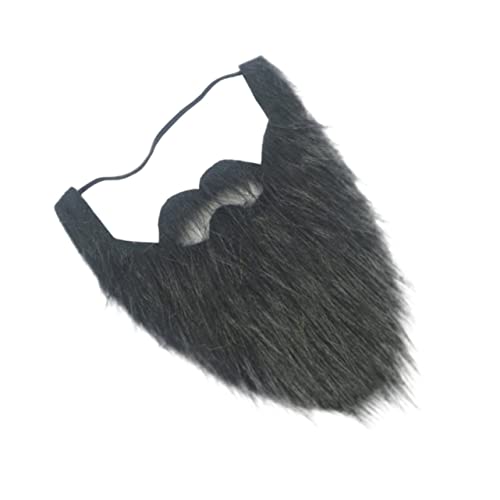 BESPORTBLE Handgemachte Große Cosplay Bartmütze Schwarzer Fake Schnurrbart für Halloween Festivals Witzige Gesichtsmaskerade Accessoires Selbstklebend Auffällig von BESPORTBLE
