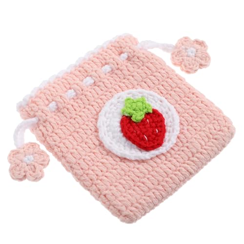 BESPORTBLE Häkeltasche Mit Kordelzug Kleine Aufbewahrungsbeutel Gehäkelte Tasche Münzbeutel Häkelbeutel Für Mädchen von BESPORTBLE