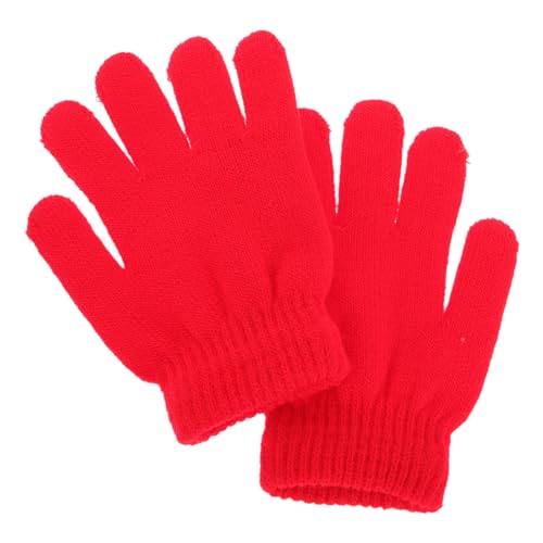 BESPORTBLE Handschuhe Kinder Kinder Winterhandschuhe Stretchy Strickhandschuhe Oder ? Strickhandschuhe 4-12 (Rot) 1 Stücke Handschuhe Schneerutscher von BESPORTBLE